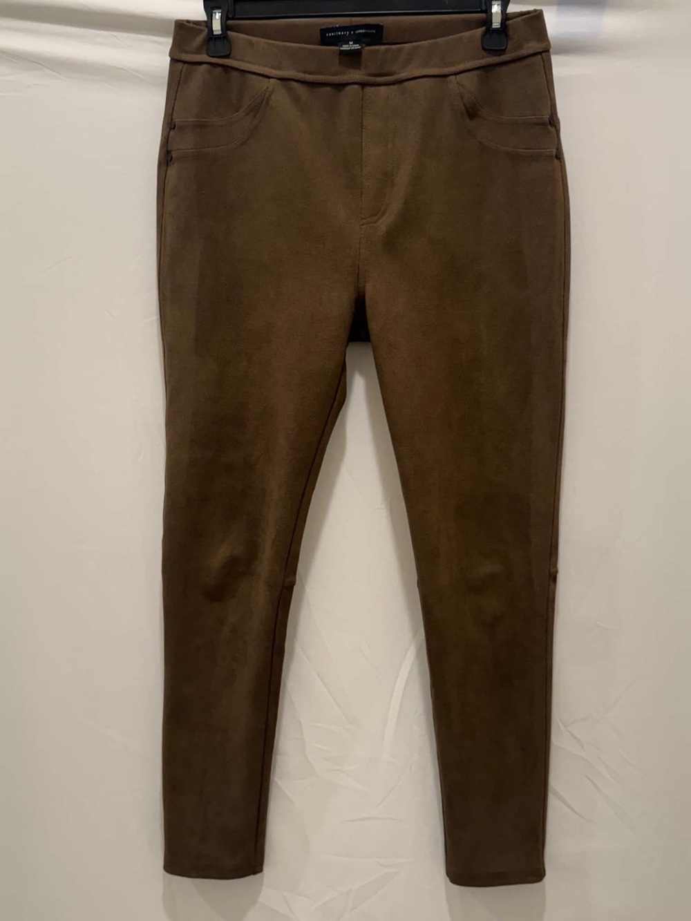 Anthropologie x Sanctuary Women’s Brown Slim Faux Suede Leggings Size M